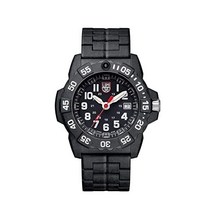 Luminox Navy Seal XS.3502.L 남성용 시계 45mm - 날짜 표시가 있는 블랙 밀리터리 200m 방수 블랙 브레이슬릿