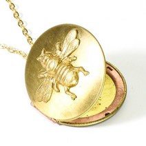 사진목걸이 HummingBird 144 38mm 꿀벌 1980년대 황동Brass 빈티지 목걸이 각인전사