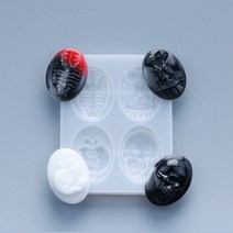 할로윈 호박 관 보관 상자 수지 틀 초콜릿 케이크 장식 보석 만들기 도구 DIY 크리스탈 에폭시 아트, 4