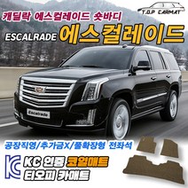 캐딜락 에스컬레이드 전차종 숏바디 롱바디 확장형 코일매트 차량용 바닥매트 티오피카매트, 실내전좌석(1열+2열), 레드, 에스컬레이드 5세대 7인승 롱바디 [2020.07~]