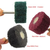 6mm 생크 플랩 샌딩 휠 25x50mm 나일론 섬유 연마 버프 240 400 800 1-10 개, 02 Red 400Grit_03 3pcs