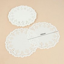 원형 레이스 종이 냅킨 플레이스 매트 웨딩 파티 식기 백서 장식 DIY 스크랩북 공예 100 ES, Option1, B03-140mm
