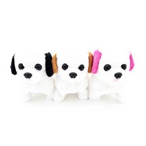 움직이는 강아지 고양이 토끼 인형 작동완구 건전지, 1.검정귀강아지