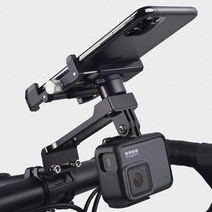 USK 휠업 멀티 마운트 스마트폰 고프로 거치대 자유회전 자전거 전동 킥보드, B타입 / 핸들바 장착형_블랙