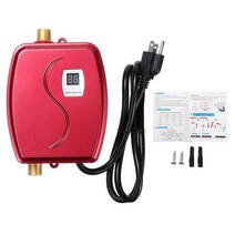전기 순간온수기 3000W 인스턴트 탱크리스 온수기 220V 및 110V 온도 조절기 인덕션 히터 샤워 난방, [03] 빨간, [03] 영국 플매트 카펫 러그