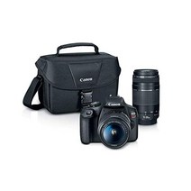 캐논 EOS Rebel T7 DSLR 카메라|2 렌즈 키트 with EF18-55mm + EF 75-300mm 렌즈 블랙 카메라