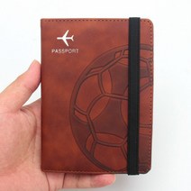 피파 월드컵RFID 여권 보호 카드 홀더 지갑 다기능 여행 초박형 커버 축구 요소 케이스, 02 Brown