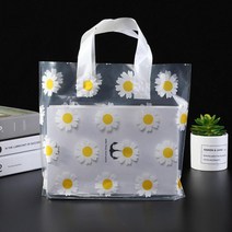 꽃무늬 투명비닐 손잡이 쇼핑백 선물포장 선물용 생일선물 포장지 간식포장 패키지