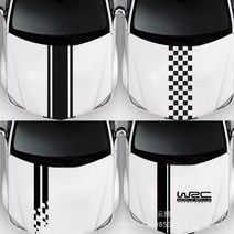 카르쉐 미니쿠퍼 꾸미기 튜닝 스티커 컨트리맨 클럽맨 컨버터블 악세사리 차량용시트지, A타입 본넷시트지, 화이트