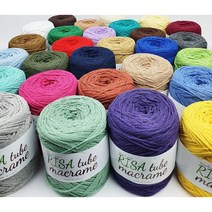 [니트펫] 리사 튜브 마크라메(Risa tube Macrame) / 소품실 가방실 마크라메실 - 구매 금액대별 사은품 증정/ 10개 구매 시 1개 더 행사, 34. 사파이어