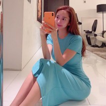 WAWAMOM(특허브랜드) 맨투맨 롱면원피스 머메이드 데일리원피스 BUI86a