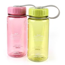 락앤락 휴대용 에코 슬림 물병 400ml 2개, 핑크+그린
