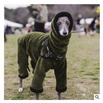 대형견 방한복 중형견 4족 애견복 5XL 겨울 도베르만 터틀넥 개겨울옷 A267, 2XL, 다크 그린