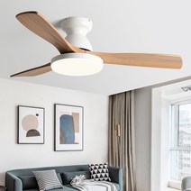 우드 천장형선풍기 실링팬 대형 아파트 안방 조명, 블랙+마호가니42인치 106cm+리모콘