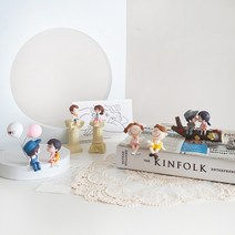 라스무스 사랑스러운 차량용 피규어 장식 인형 용품, 풍선독서커플