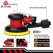 125mm150mm 공압 궤도 샌더 에어 그라인더 진공 편심 연마 연삭기 공구 12 500RPM, [07] 6 In Vacuum Sander