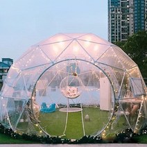 투명 텐트 쉘터 루프탑 돔 천막 정원 그늘막 차광막, 3m x 2.5m