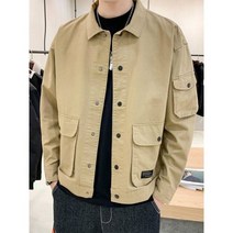 new 남성 가을 옷 빅사이즈 코트 재킷 캐주얼 의류 패션 사파리 스타일 멀티 포켓