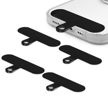 네츄럴파크 스마트폰 TPU 컬러 태그홀더 5P 손목 스트랩 걸이 줄 행온택, 3. TPU컬러 태그홀더 투명고리-블랙 5P