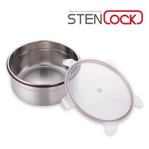 CNT KOREA 둥근모양 스텐반찬통 스텐락 1800ml 스테인레스용기 도시락용기 5W377CAF, 1개