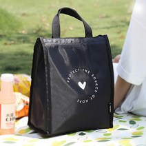 보냉백 미니 보냉 가방 케이크 피크닉, 블랙보냉백선인장_(소)