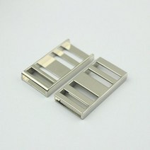 아연 합금 4 구멍 조절기 버클 패션 사각형 걸쇠 DIY 가죽 공예 가방 배낭 어깨 스트랩 벨트 웨빙 1 피스, silver