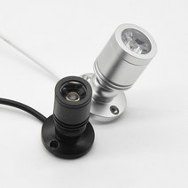 LED USB 5V 스포트 라이트 1W 표면 장착 캐비닛 쇼케이스 카운터 쥬얼리 램프 회전 각도 미니, 07 찬 백색_01 1W_02 Black