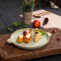 잉글랜드 명품도자기그릇 여주 핸드메이드 수제 도자기그릇 소야 아름 손잡이 원형접시 1호 그릇 (5컬러), 블루