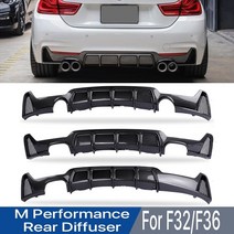 BMW 범퍼 범퍼플레이트 호환 m performance 프론트 립 리어 디퓨저 스포일러 바디 키트 bmw 4 시리즈 f32 f33 f36 m sport m tech 2014-, f32 탄소 PSM