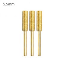 스틸엔진톱 충전 전기톱 다이아몬드 체인톱 샤프너 8 개 4/4.8/5.5mm Dremel Poulan 가솔린/전기 체인용, [03] 3Pcs Gold-5.5mm