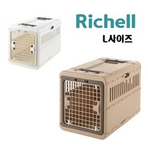리첼 접이식 애완동물케이지 이동장 캐리어가방켄넬 L, 아이보리