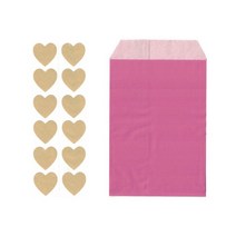 멀티 컬러 크래프트 종이 봉투 사탕 비스킷 가방 과자 도구 포장 웨딩 파티 초대장 인사말 카드 선물 12, 03 Hot Pink_01 10x16cm