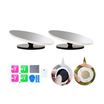 반사경 실내 도로 반사경 자동차 사각 지대 거울 HD 라운드 프레임 360 도 조정 가능한 후방 볼록 액세서, 05 Frameless