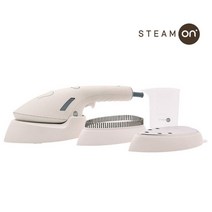 홈쇼핑런칭 넥스트업 스팀온 핸디형 빨간 스팀 다리미(코랄레드 크림화이트) 택1, 크림화이트