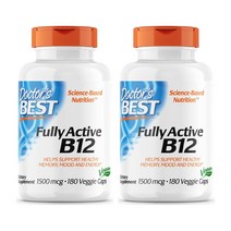 닥터베스트 비타민 B12 VitaminB 1500mcg 풀 액티브 180베지캡슐 2통