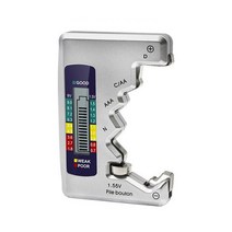 3차원측정기 3차원 배터리 테스터 LCD 디스플레이 AA/AAA/C/D/9V/1.5V 버튼 셀 용량 전압 검사기 전기 기기, 01 Silver