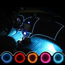 풋등 자동차무드등 LED바 EL와이어 EL 5m 6521ea, 예쁜동그라미 5M-핑크-배선형, 예쁜동그라미 본상품선택