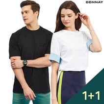 도네이 20SS 남여 오가닉 라운드 티셔츠 1+1