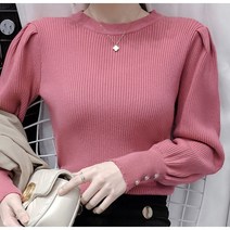 pm6 라운드 골지니트 쫀쫀한 얇은니트티