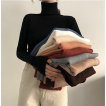 유니클로 대체 여성 골지 니트 폴라티 터틀넥 가장 보통의 반 목폴라 연예인 공효진 패션