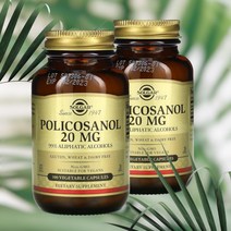 솔가 폴리코사놀 사탕수수 왁스 알코올 20mg 100캡슐 Solgar, 5개