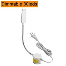 밝기 조절 산업 조명 30 LED 구즈넥 작업 램프 선반 재봉 의류 기계 가정용 재봉틀 액세서리, AC85-265V US Plug, [05] Dimmable 30leds
