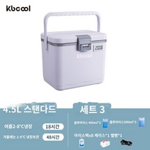 온도계 아이스박스 4.5L 8L 캠핑 감성 화이트 휴대용 냉장 6종류, 4.5L 온도계O 세트