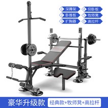 홈짐랙 미니렉 시티드로우 헬스렉 멀티짐 벤치 프레스 세트 다기능 덤벨 벤치 홈 스쿼트 갠트리 피트니스 웨이트 벤치 바벨 선반 브래킷 장비, NONE, 6. 색상 분류: 업그레이드 벤치 2