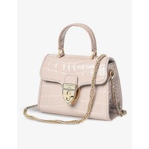 ASPINAL OF LONDON Mayfair Nano croc embossed leather 아스피날 오브 런던 메이페어 나노 크록 엠보스드 레더 크로스 바디 백 소프트 회갈색