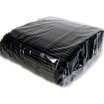 7mm 21cm 블랙 자바라 스트로우 음료용 1봉 500개, 2500개입, 1개