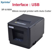 바코드 라벨 프린터 운송장 택배 감열 네임스티커 프린터Xprinter-80mm 자동 커터 열 영수증 프린터 usb/, 08 A160H USB_04 영국 플러그