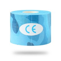 이프 탄성 붕대 무릎 패드 이프 운동학 지원 패드 잠금 스포츠 자체 접착 벤다 스포츠, 블루카모, 3.8cmx5m
