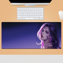 KDA 리그 오브 레전드 마우스 장패드 게임 주변 마우스패드 라지 사이즈 내오염성 견디다 창의 기념 선물, 800*300*4mm, 패턴-25