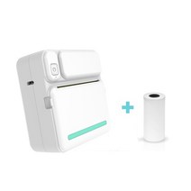 날인기 유통기한 마킹기 스티커 휴대용 2d 프린터 모바일 미니 열전사 자체 접착 라벨 소기업용 인쇄기, 21 C19 Blue with 1Roll